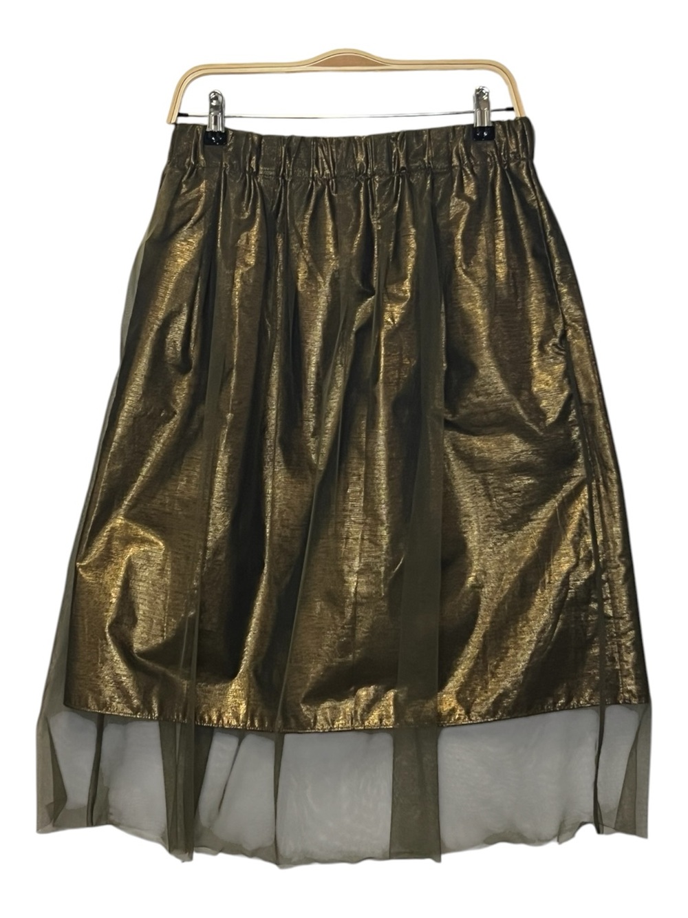 Brunello Cucinelli Lame+Tulle Circle Skirt